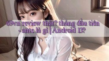 69vn review thật tháng đầu tiên   ante là gì Android 13